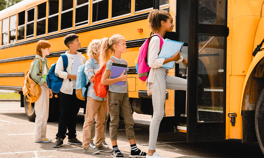 Hazeldean, Argyll and Avonmore in Southeast Edmonton School Bus Image